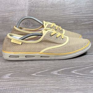 Columbia Vulc n’ Vent Tan Yellow Low Top Lace Mesh Women’s Size 10 Comfort Shoes